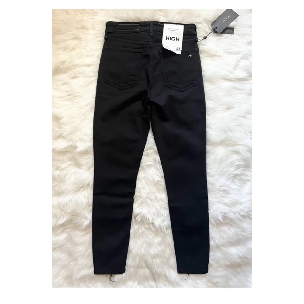 New! RAG & BONE Nina High Rise Distressed Hem Skinny Jeans
